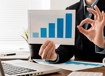 Social icons over notebook and coffee