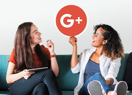 Social icons over notebook and coffee